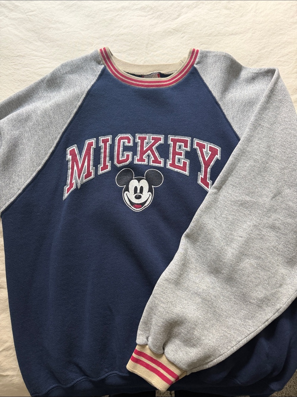 Mickey Crewneck Sweatshirt - Navy and Gray